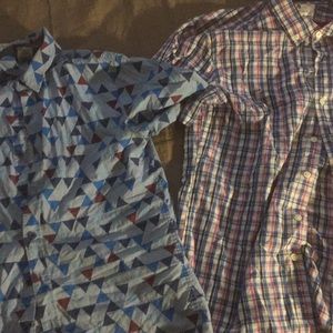 Two button down shirt